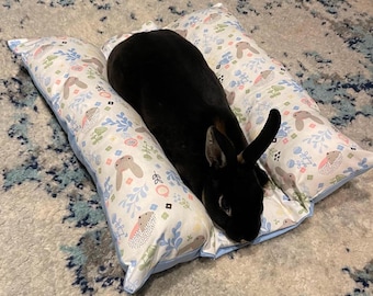 Bunny Flop  Rabbit Bed Lounger & Pillow Cuddle Cushion for Rabbits, Guinea Pigs and small animals
