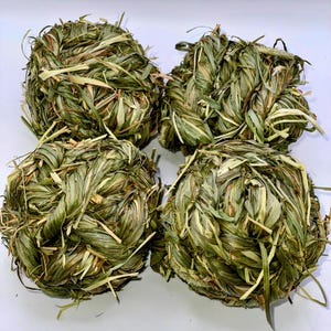 All Natural Timothy Hay Balls for Small Pets - Perfect for Playtime and Snacking - Rabbits, Hamsters, Guinea Pigs, Chinchillas, and Gerbils.