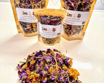 Floral Forage Mix, Calendula, Rose, Myosotis, Small Animal Treats | Rabbit, Guinea Pig & Small Pet Treat | Rabbit Lover Gift
