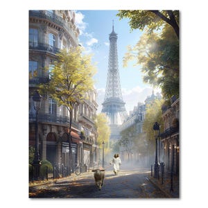 Lost Sheep in Paris, The Good Shepherd Jesus Christ finds the lost sheep, Digital Art Print, Picture Poster Digital Download, Christian gift