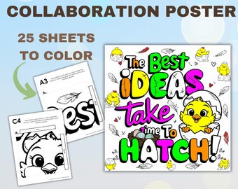 Growth Mindset Mosaic | Collaborative Coloring Poster | Classroom & Party Activity