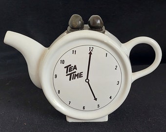 Tea Time Clock Novelty Teapot