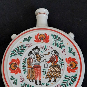 Hollohaz Hungarian Porcelain Large Palinka Flask Decanter