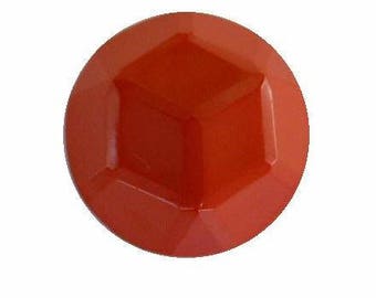 Coral Facet Dome button (no.00399)*Available in Quantity*