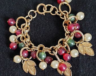 Vintage Bead and Pearl Costume Bracelet