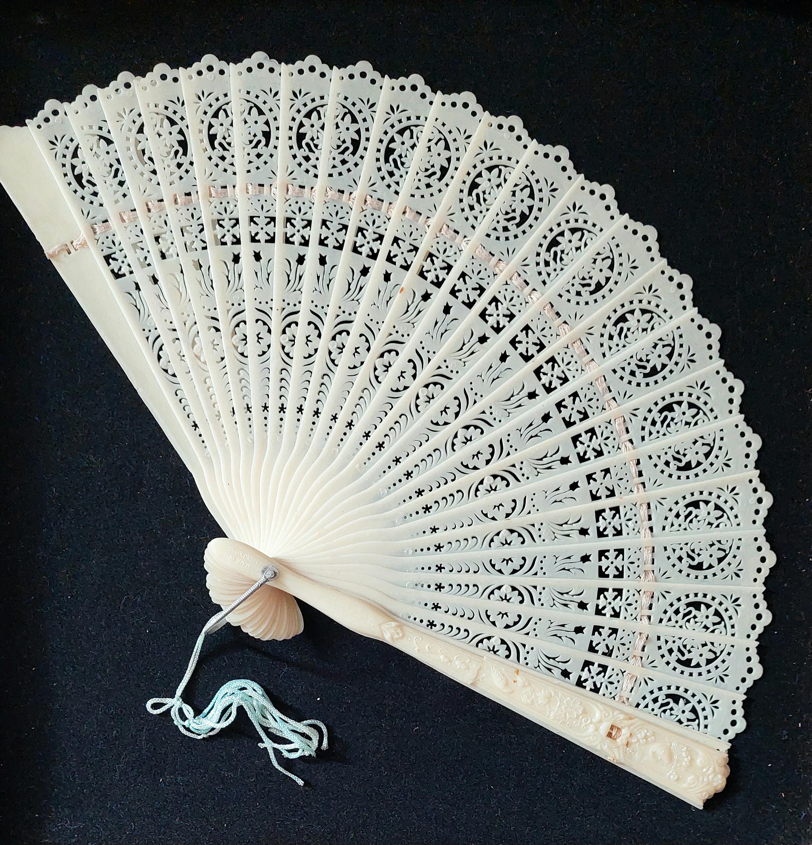 Antique Celluloid Hand Fan Small - Etsy