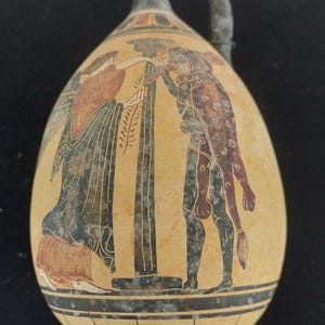 Riproduzione di vaso in terracotta dell&#39;antica Grecia
