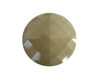 *Available in Quantity* Green Leatherette High Dome Brass button no. 00844