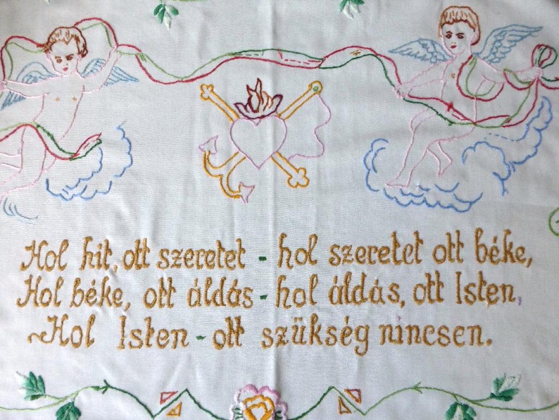 Hungarian Embroidered House Blessing Wall Hanging Etsy Australia