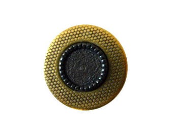 *Available in Quantity* Green Leatherette High Dome Brass button no. 00844