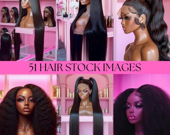 51 Luxury Pink Aesthetic Hair Mannequins,  digital products, stock images, AI Generated, Beauty Stock Models, Stock Images, Hair images