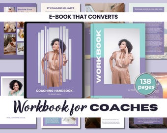Coaching Workbook Canva Template | Editable Ebook (US Letter + A4)