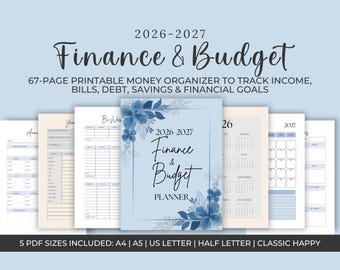 2026-2027 Budget Planner – 67-Page Financial Organizer (PDF)