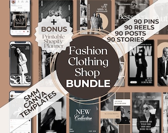 Fashion Instagram Canva Templates | Boutique Social Media Kit (Digital Download)