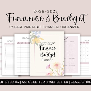 Planificador de finanzas y presupuesto 2026-2027 (67 páginas imprimibles, PDF)