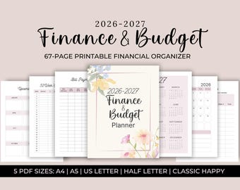 2026-2027 Finance & Budget Planner – 67-Page Printable (PDF)