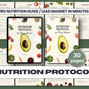 Mediterranean Diet Canva Template: 30-Page Nutrition Guide & Recipes (PDF Lead Magnet)