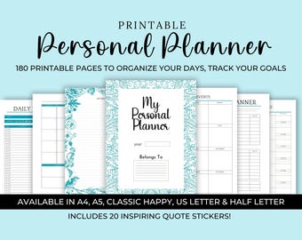 Printable Undated Life Planner with Stickers (PDF)