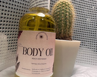 Aceite corporal para después de la ducha. Mezcla botánica ligera.