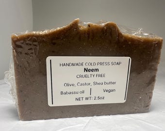Cold Pressed Neem Soap: 100% Natural Face & Body Wash