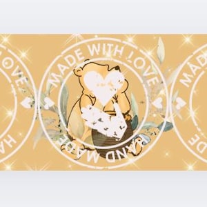 Winnie the Pooh water bottle label baby shower
