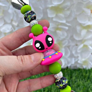 Alien Kindle Strap, Spaceship Kindle Accessories, Floral Kindle decorations,  Phone Holder, Phone Strap