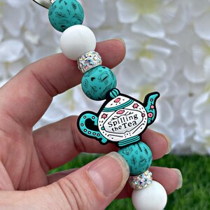 Cute Kindle Strap, Spill The Tea Kindle Accessories, Floral Kindle decorations,  Phone Holder, Phone Strap