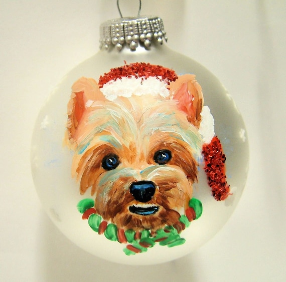 custom pet portrait on Christmas Ornament Hand Painted from Your Photographs, dog cat horse Personalized Gift Christmas Gift, Holiday Decor