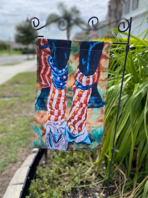 America Yard garden Flag USA Horses