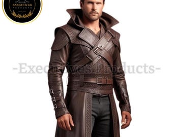 Fantasy Warrior Leather Coat - Medieval Cosplay Outfit