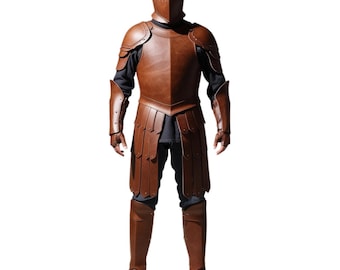 Full Leather Armor Suit for Cosplay & Fantasy - Gothic Warrior Leather Costume