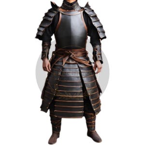 Handcrafted Samurai Armour Set - Knight Cosplay Costume - Authentic Genuine Leather