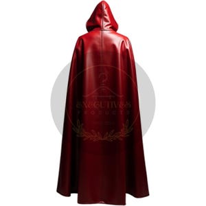 Lederumhang mit Kapuze - Gothic Cosplay Legende Bild 2