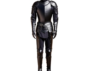 Black Knight Full Armor Suit – Medieval Cosplay Ready