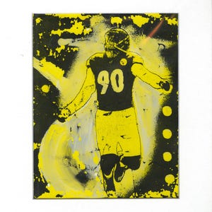 Pittsburgh Steelers T J Watts - Black & Gold - Jump