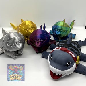 Jeff the Land Shark 3D Printed Figure - Rivals Collectible - Handmade Fan Art Gift for Superhero Fans, rivals, the shark toy