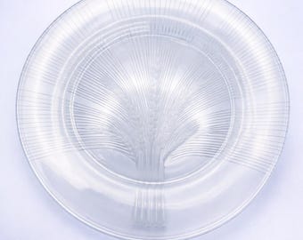 Lalique France Verneuil Crystal Plate | Wheat Sheaf Design - 7.75"