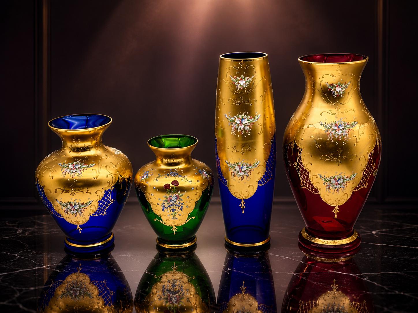 Murano Red Vase - Etsy