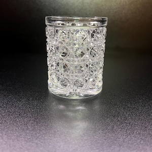 Cut Glass 3” Votive w Sunburst Cut On Bottom