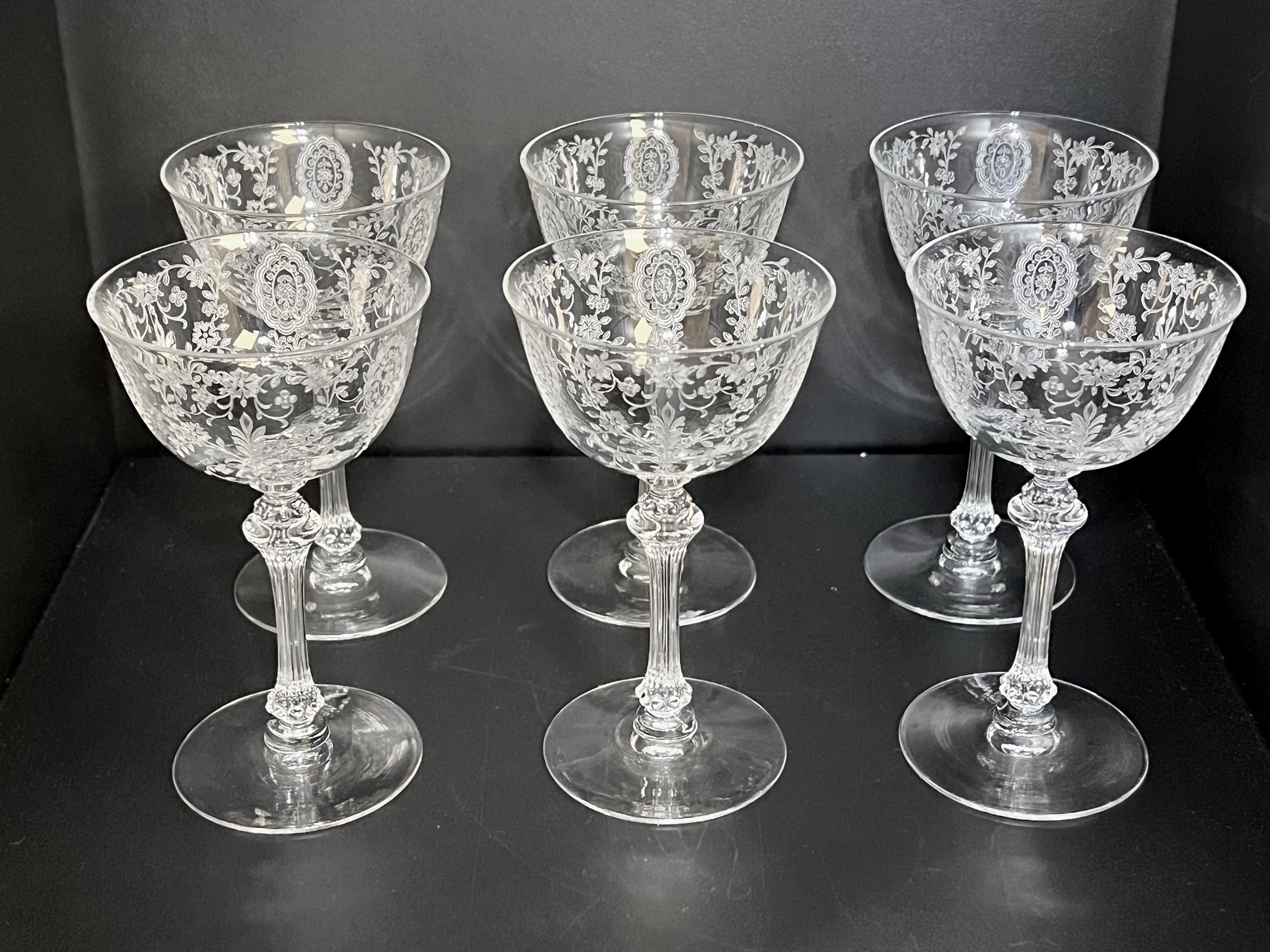 豪華 ティフィングラス クリスタル ジューンナイト エッチング