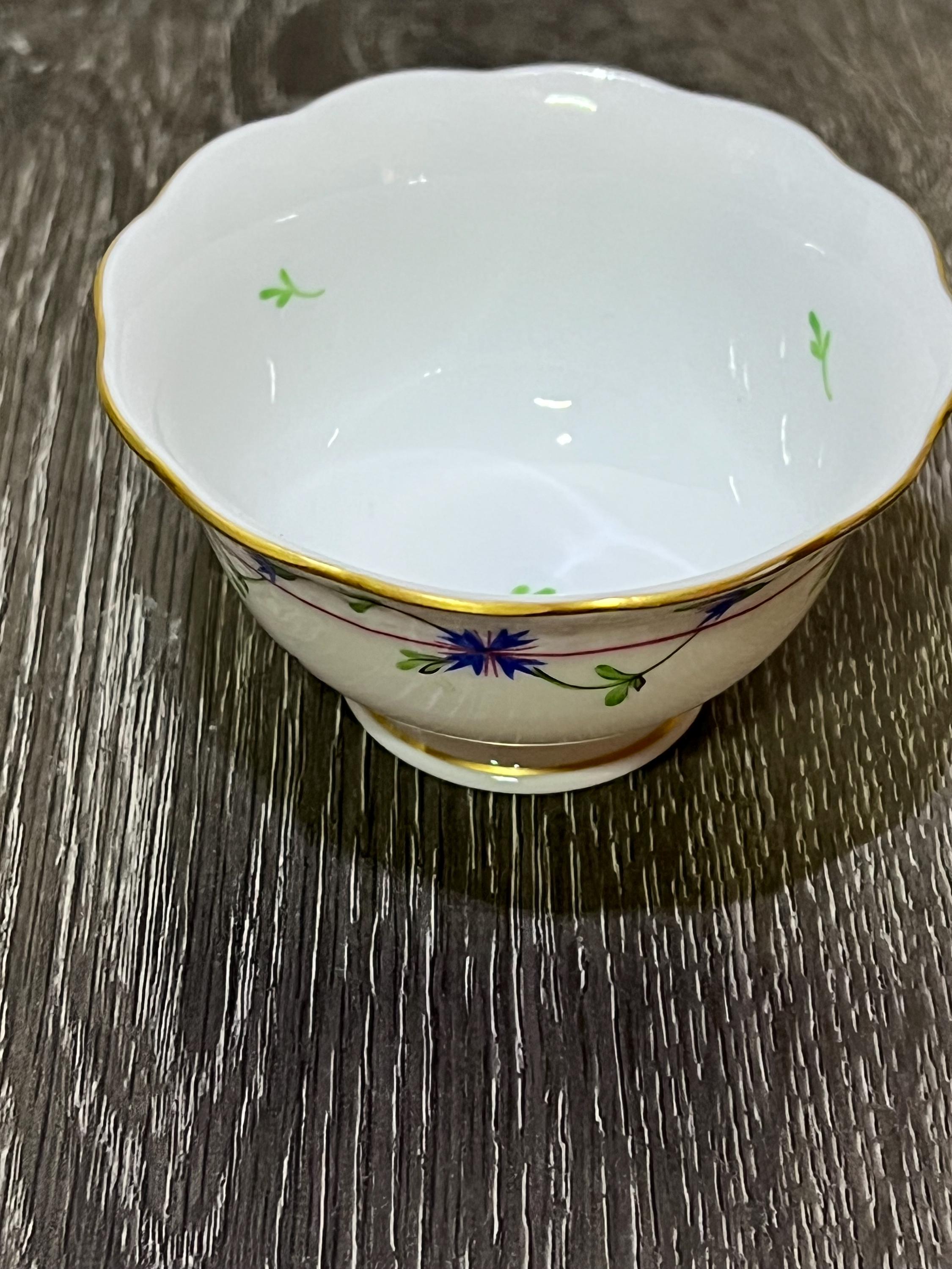 Herend Hungary Handpainted Blue Garland Open Sugar Bowl - Etsy