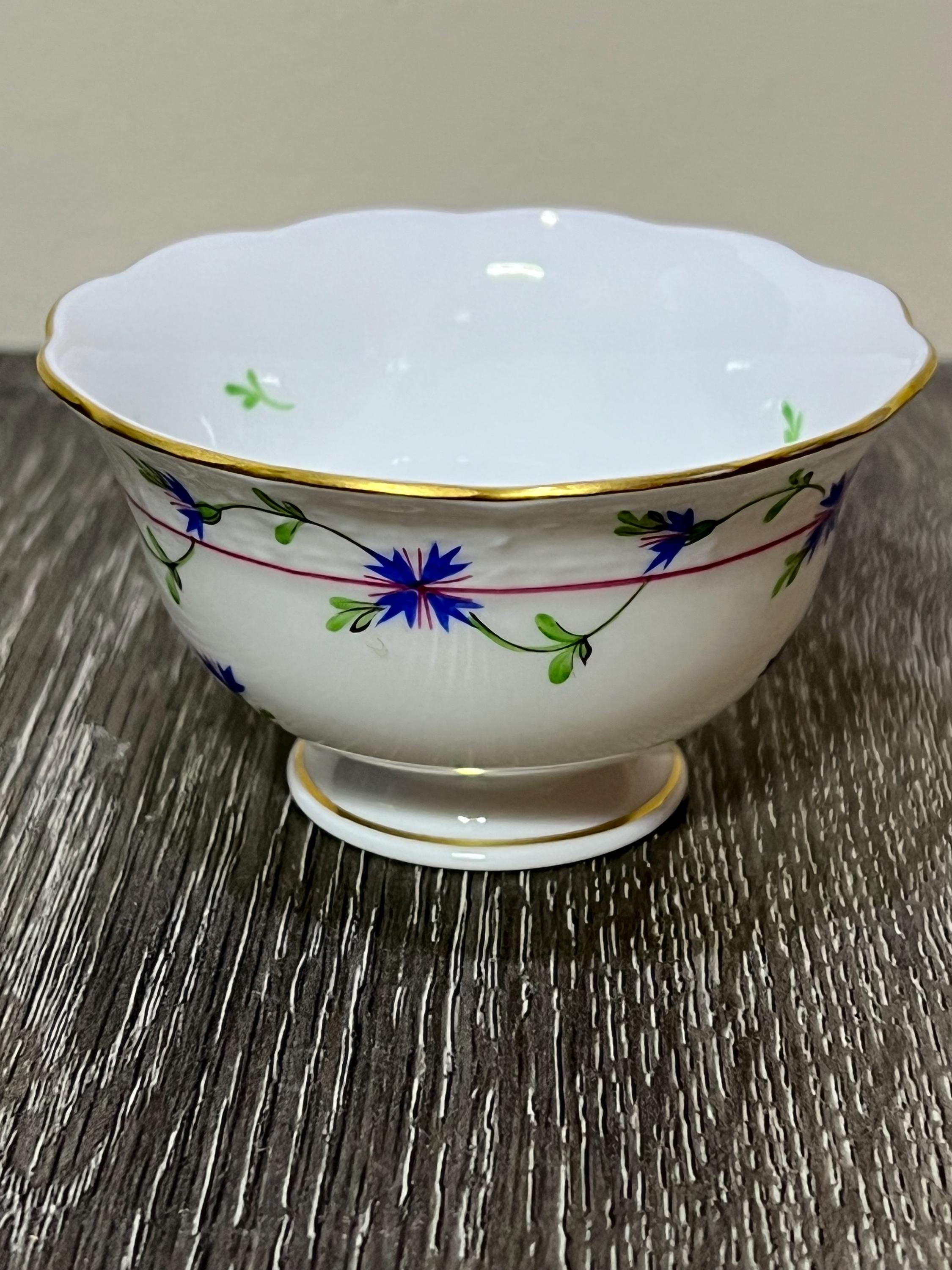 Herend Hungary Handpainted Blue Garland Open Sugar Bowl - Etsy