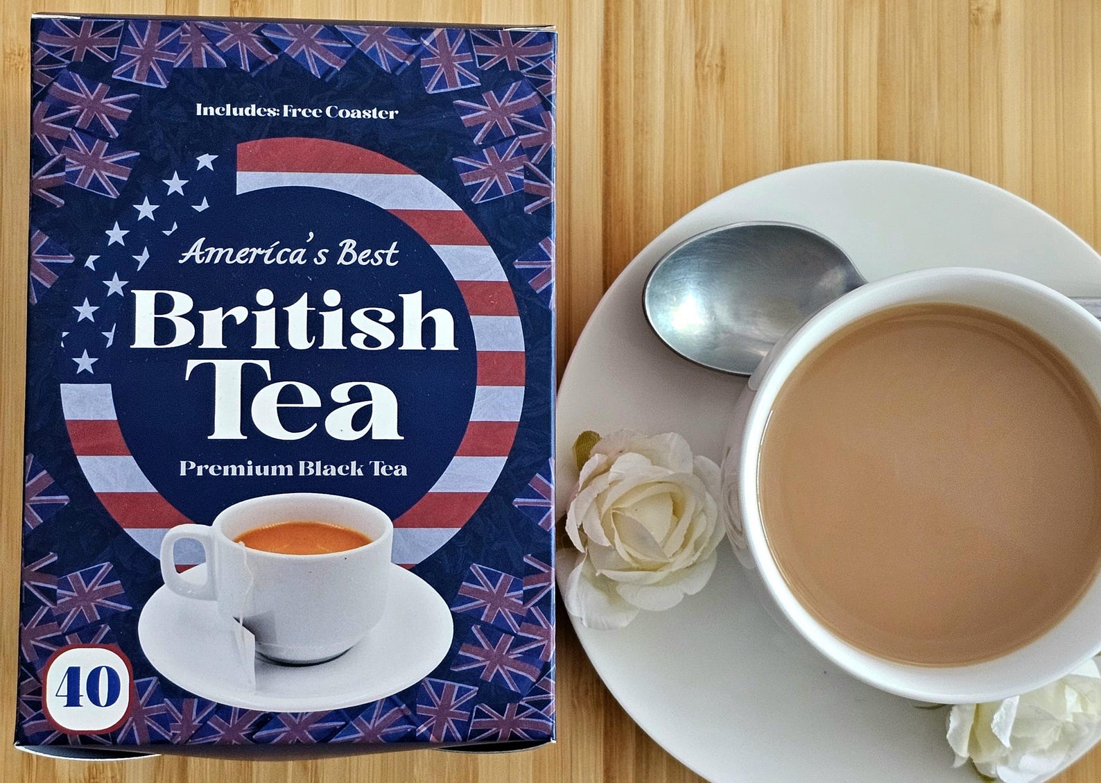 Abbtea Authentic British Black Tea Bags – 40 Count Strong Breakfast Tea ...