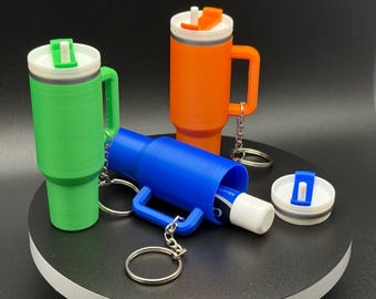 Tumbler Keychain STL File – 3D Printed Chapstick Holder (Digital File)