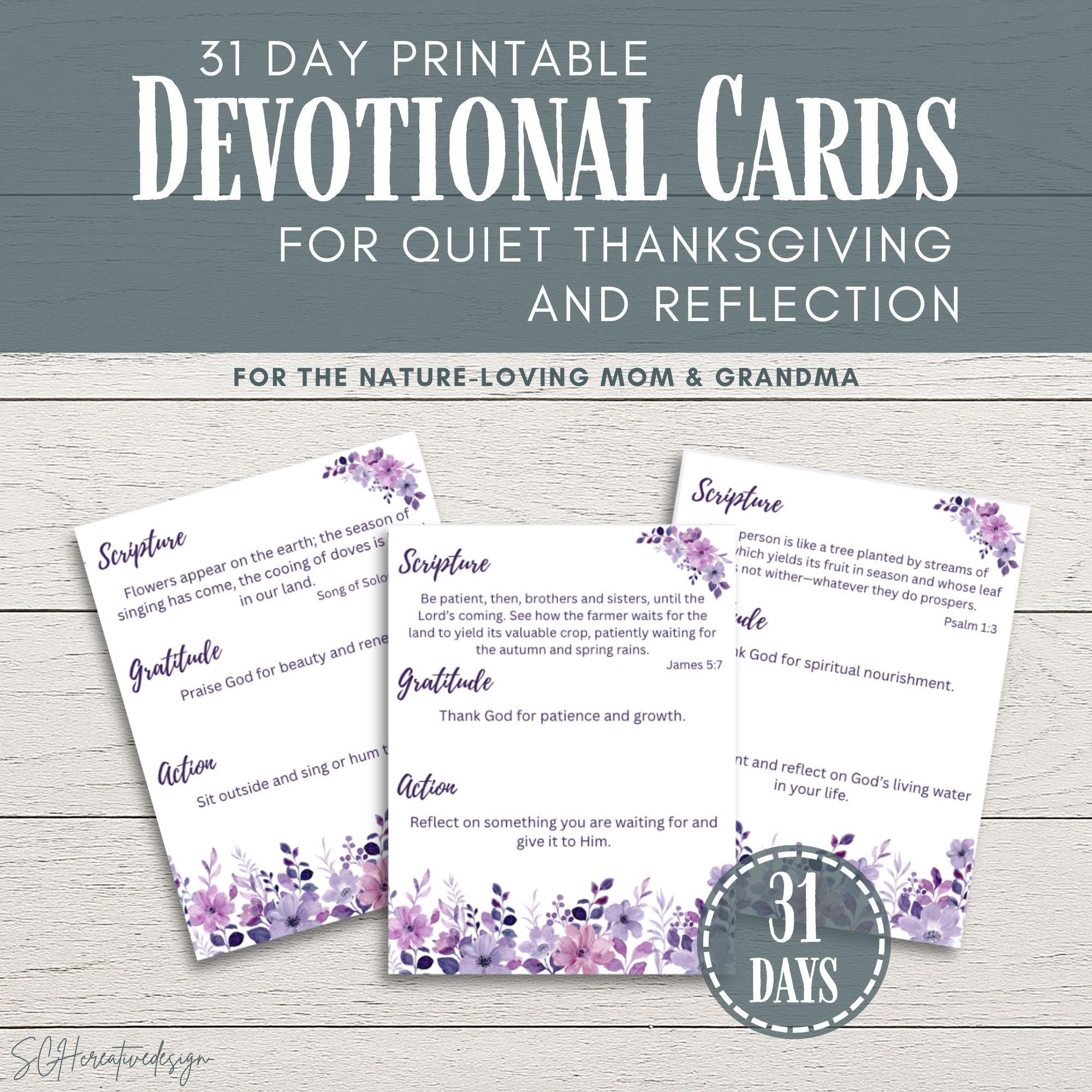 Printable Daily Devotional Cards for Mom or Grandma Digital Bible ...