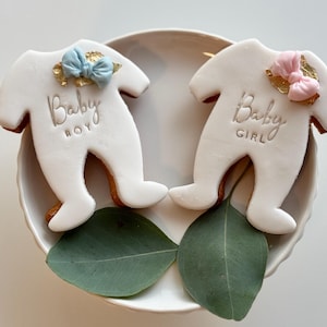 Babyshower Kekse mit Schleife