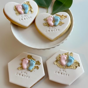 Babyshower Kekse mit Babyfüßen