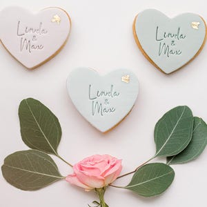 Personalisierte Hochzeitskekse mit Namen Brautpaar