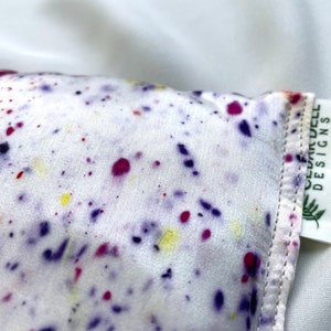 Naturally Dyed Silk Eye Pillow, Organic Lavender and Flax Seed, Multicolor Speckles, Silk Aromatherapy Eye Pillow image 3