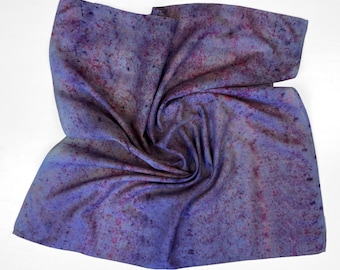 Purple Speckled Naturally Dyed Organic Cotton Bandana